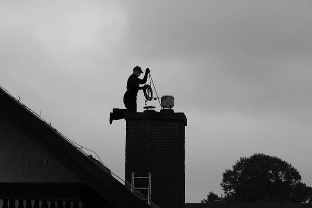 Schoorsteenveger in Den Haag